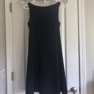 Dark blue H&M dress with white polka dots